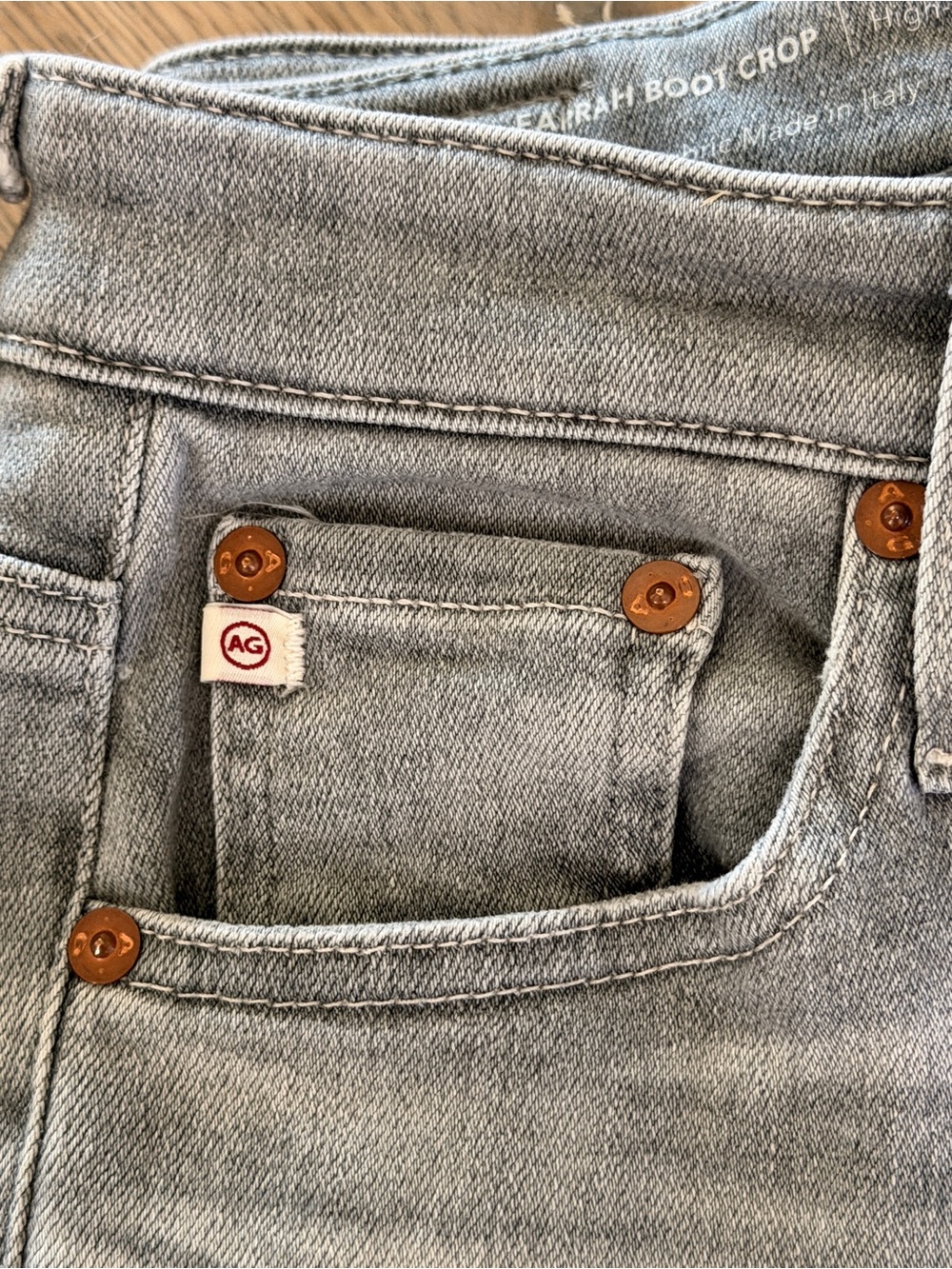 AG Farrah Boot Cut High Rise Grey Jeans - Picture 6 of 12